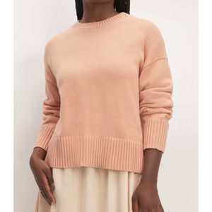 Everlane The Organic Cotton Crew Sweater Blush Pink size M